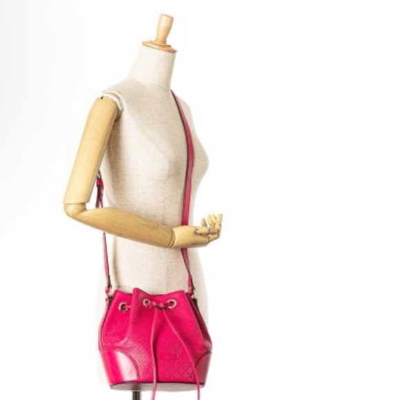 Gucci Diamente Pink Calfskin Leather Bucket Bag - Picture 7 of 7